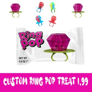 Benutzerdefinierte Ring Pop Party Leckerli Vorlage