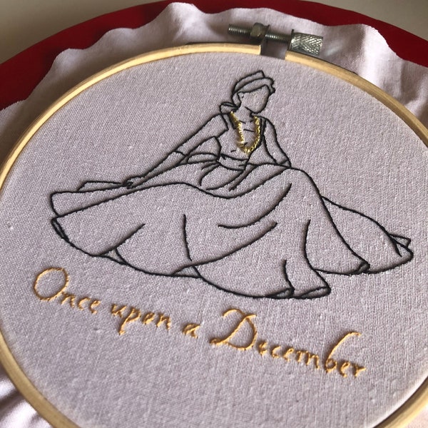 Anastasia Princess Embroidery Wall Art Handmade Gift Idea once upon a December hoop art