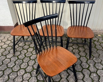 Stuhl 50er 60er Jahre Design Klassiker Küchenstuhl Sprossenstuhl im Tapiovaara Stil #034