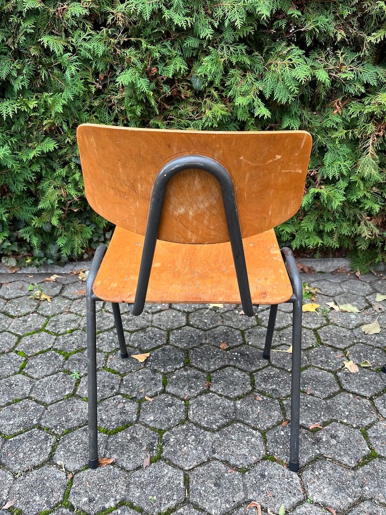 Industrial Style Esszimmerstühle Vintage Stapelstuhl Mid Century 029 Bild 7