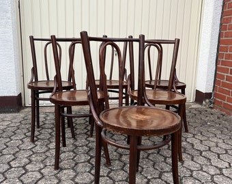 Chair Armchair Bistro Café Office Chair Bent Wood Style Thonet Baumann Vintage 80s French Bistro Bentwood Armchair 70s #012