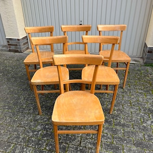 Stühle Wirtshaisstühle Esszimmerstühle Küchenstühle 50er 60er vintage Retro Mid Century 019 Bild 1