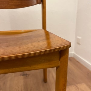 Teak dining room chairs stacking chair Danish Design Mid Century 036 image 8