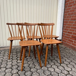 Stuhl Stühle Sprossenstühle der 1950/60er Jahre vintage Retro Mid Century 026 zdjęcie 1