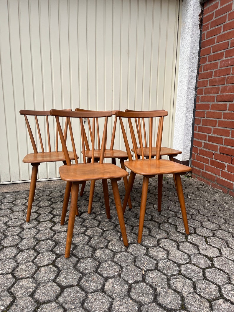 Stuhl Stühle Sprossenstühle der 1950/60er Jahre vintage Retro Mid Century 026 zdjęcie 1