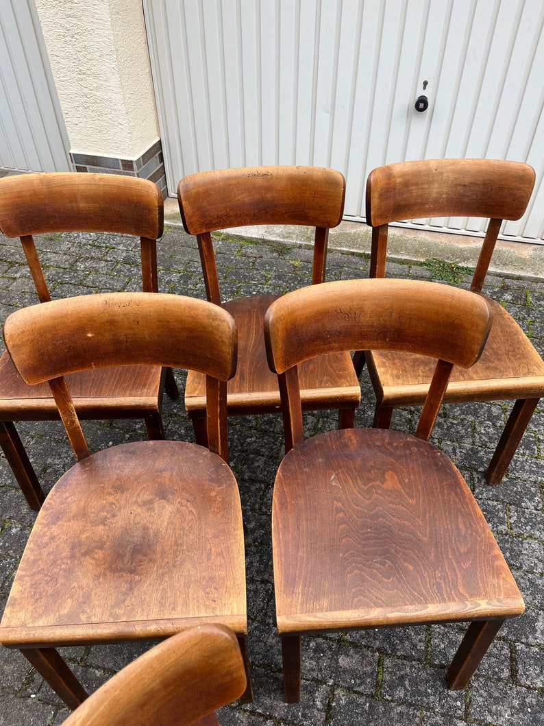 Frankfurter chaises chaises en bois chaises de cuisine chaises de pub chaise de salle à manger années 1940 047 image 2