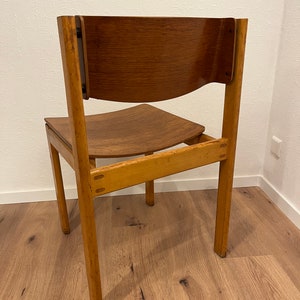 Teak dining room chairs stacking chair Danish Design Mid Century 036 image 4