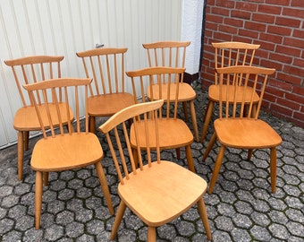 Chaises à barreaux chaises de cuisine années 50 60 en bois Mid Century Vintage #035