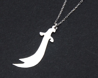 Handmade Sterling Silver Zulfiqar Sword Necklace: Islamic Talisman
