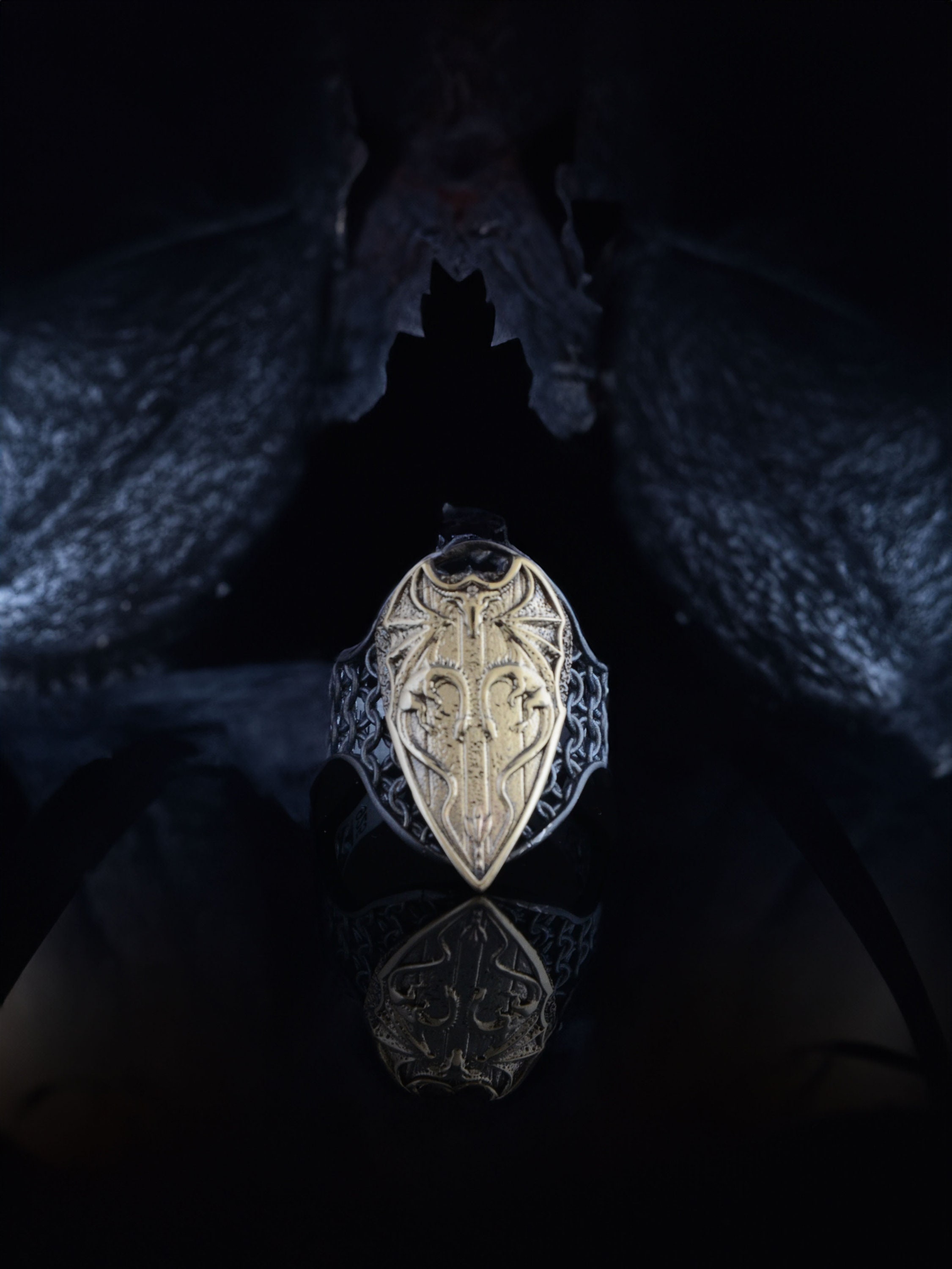 Luxury Silver Dragon Signet Ring, the Perfect Gothic Mens Ring for ...
