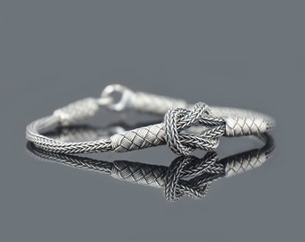 Silver Unisex Minimalist Handmade Bracelet, Mens Boho Silver Bracelet, Luxury Bracelet For Men, Gift For Him, Fathers Day Gift, Fathers Day