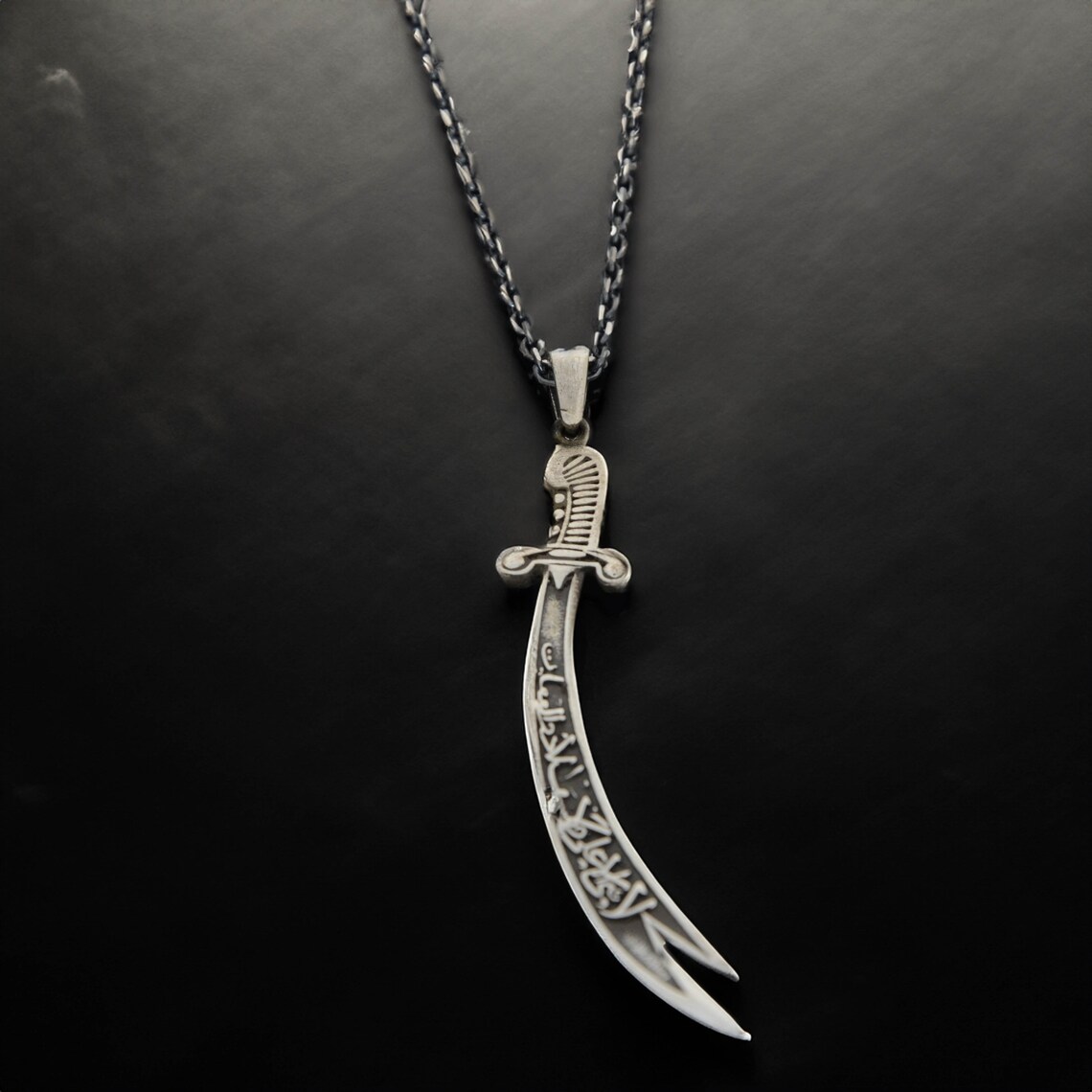 Luxury Handmade Zulfikar Imam Ali Sword Necklace, Islamic Jewelry ...