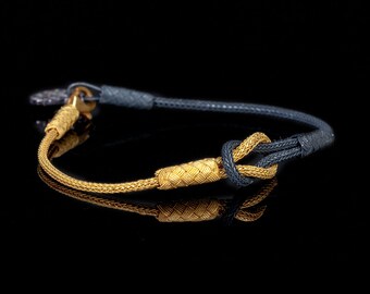 Silver Unisex Gold Plated Bracelet, Mens Gold Plated Handmade Bracelet, Luxury Handmade Minimalist Bracelet, Gift For Him, Fathers Day Gift