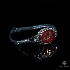 Luxury Traditional Handmade Arabic Alphabet 925K Oxidized Unisex Bracelet, Modern & Traditional Jewelry, Black Friday Gifts, Islamic Jewelry