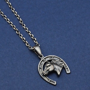 Sterling Silver Handmade Horseshoe Necklace, Unique Gift for Her or Him, Handcrafted Necklace for Horse Lover, Animal Jewelry, Lucky Jewelry