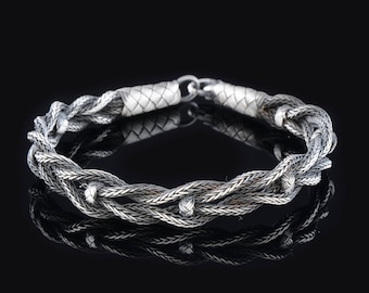 Unisex Oxidized Silver Handmade Bracelet, Mens Oxidized Silver Minimalist Bracelet, Luxury Handmade Bracelet, Gift For Him, Fathers Day Gift