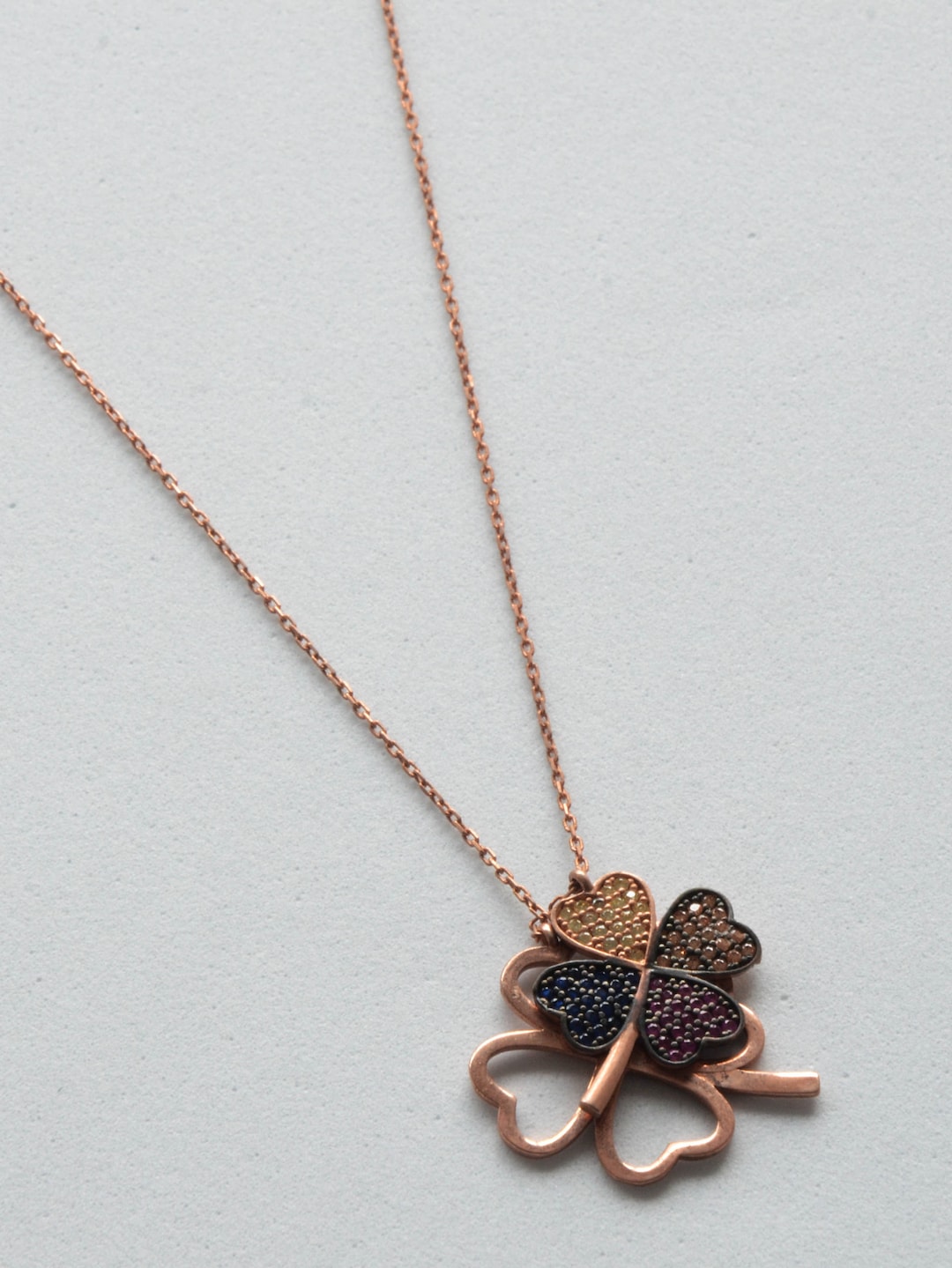 Luxury 4 Leaf Clover Necklace, Custom Secret Message Shamrock Necklace ...