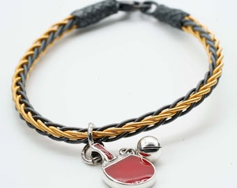 Pulseira artesanal em prata de lei para tênis de mesa: Joias de pingue-pongue