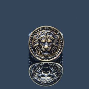 Sterling Silver Mens Lion Ring, Lion Mens Ring, Silver Lion Men Ring, Luxury Ring For Men, Fashion Ring, Gift For Him, Fathers Day Gift