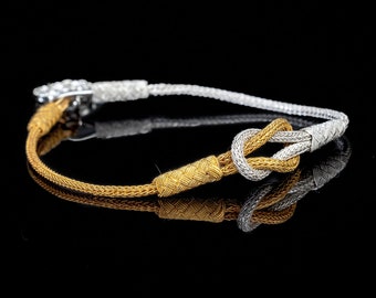 Silver Gold Plated Handmade Bracelet, Mens Silver Handmade Bracelet, Luxury Bracelet For Men, Gift For Him, Fathers Day Gift, Fathers Day