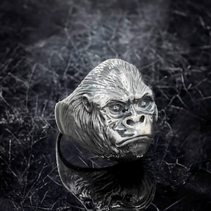 Silver gorilla ring - Etsy 日本