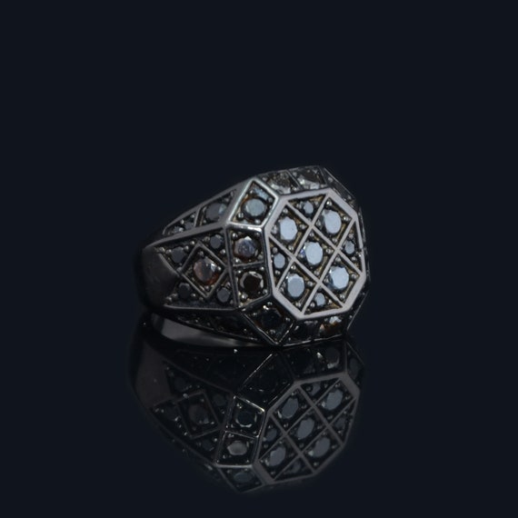 Anello Uomo In Argento Sterling 925 Con Zircone – Design Geometrico, Gioiello Elegante E Moderno In Confezione Regalo