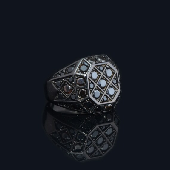 Anello Uomo In Argento Sterling 925 Con Zircone – Design Geometrico, Gioiello Elegante E Moderno In Confezione Regalo