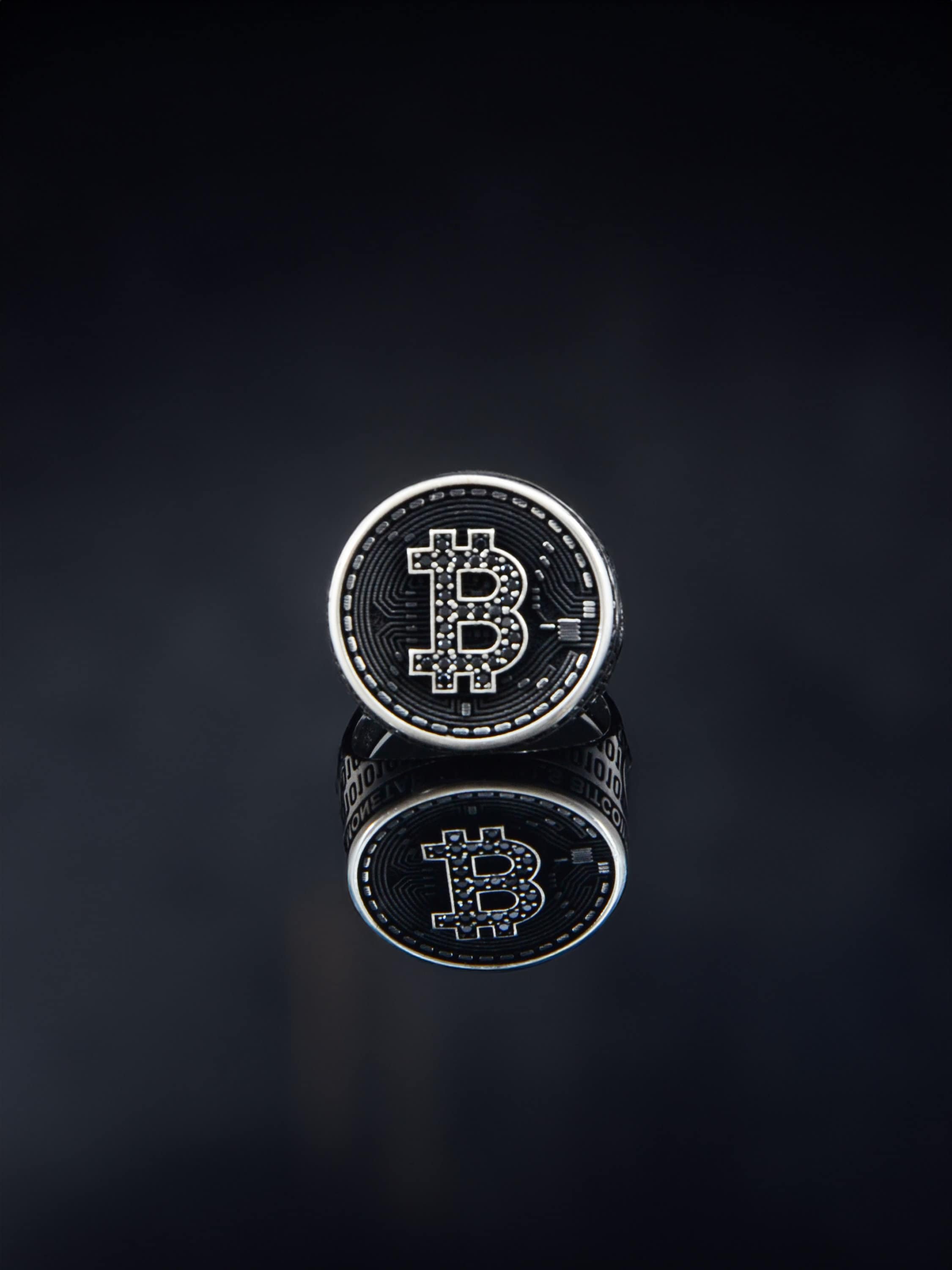 エレガントなビットコインリング - 暗号通貨ジュエリー - ブロックチェーンファッション - テクノロジー愛好家へのギフト -  仮想通貨アクセサリー、ブロックチェーンリング、ミニマリスト - Etsy 日本