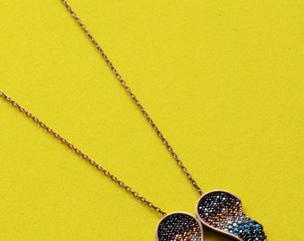 Collar de alas de ángel, collar de alas, collar de ángel guardián, collar personalizado, collar chapado en oro, regalo de plata hecho a mano para mujer