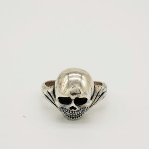 Handcrafted Silver Skull Ring, Unique Artisan Jewelry, Gothic Statement Ring for Men, Skull Silver Ring, Gift for Him, Skull Gift, Sale