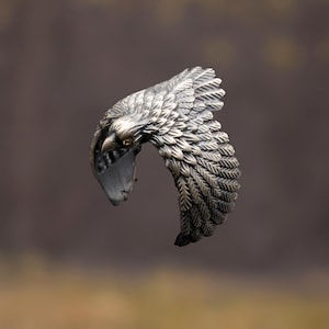 Luxury Oxidized Handmade Silver Winged Eagle Unisex Ring, Animal Lovers Gift, American Eagle Ring, Minimalist Animal Jewelry, New Year Gifts