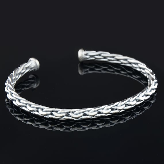 Sterling Silver 925 Bangle Bracelet, Mens Luxury Silver Bracelet, Gift For Him, Silver Bangle, Minimalist, Fathers Day Gift, Luxury Men Gift