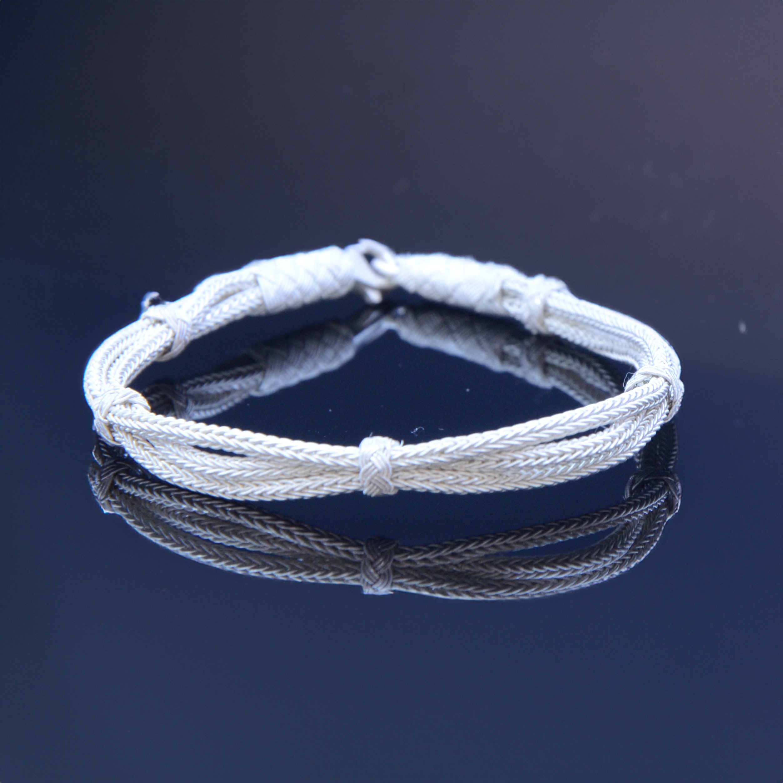 Handmade Celtic 999 Solid Silver Braided Bracelet – Viking Woven Cuff, Oxidized Finish, 8 Inch Unisex - View #7