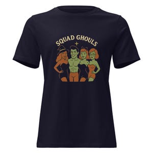 Squad Ghouls Shirt | Women’s Relaxed Fit Halloween Tee | Cute Ghoul Group Spooky Season Graphic T-Shirt