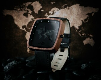 World Sunset - Men - comfortable stylish wooden watch with sapphire glass and Swiss movement by Prosawood