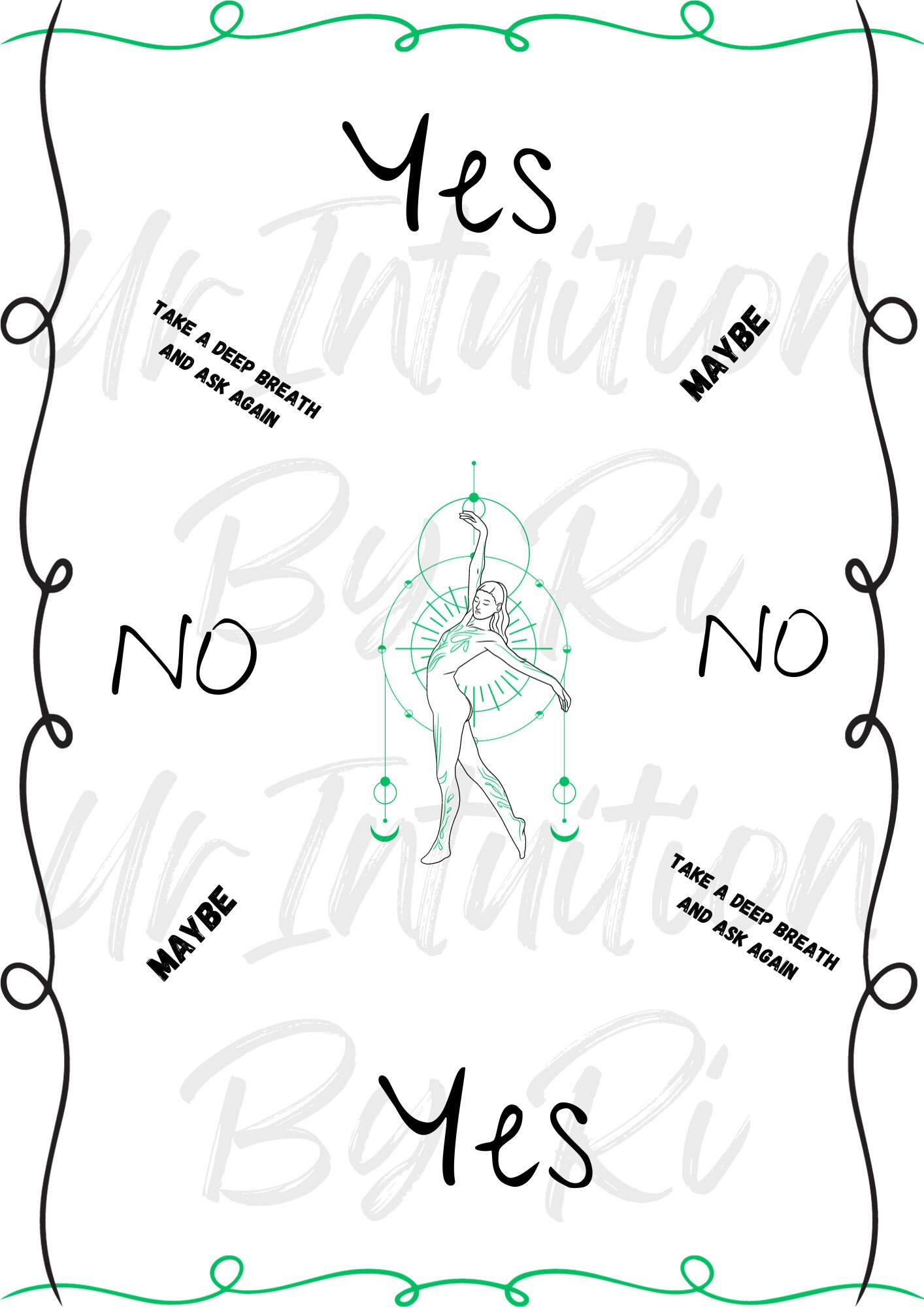 Yes/no Printable Pendulum Board, Simple Pendulum Board, Pendulum Chart ...