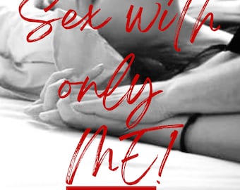 May include: Black and white image with red text that reads "Sex with only me!" and "SPELL CASTING" at the bottom. The image has a blurred background of a person lying down.