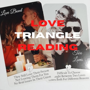 Êtes-vous dans un triangle amoureux ? 4 Tirage de carte Triangle amoureux* Tirage de carte SEULEMENT* PAS d'interprétation* Messages de votre personne