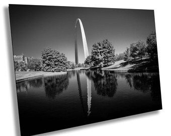 Gateway Arch Black and White Print – St. Louis Wall Art, Minimalist Architecture Photography