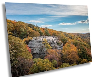 Coopers Rock Overlook Print, West Virginia Fall Foliage Art, Autumn Forest Wall Decor, WV State Park Photography, Mountain View