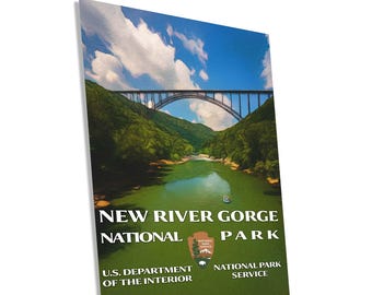New River Gorge National Park Poster: West Virginia Travel Print