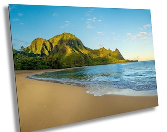 Tunnels Beach Kauai Sunrise Print | Hawaii Landscape Photography | Tropical Ocean Wall Art for Home or Office Decor