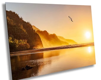 Kauai Sunset Photo: Ke'e Beach, Na Pali Coast Wall Art