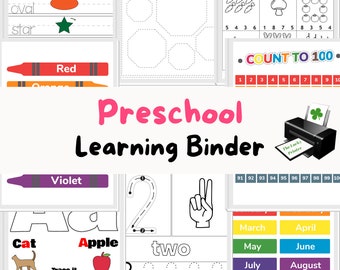 Preschool Curriculum  Learning Busy Book 251 pages | Preschool Printable Worksheets