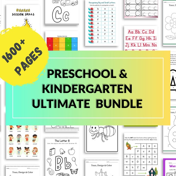 Preschool and Kindergarten Learning Printable Worksheets 1600+ Toddler Learning Activities