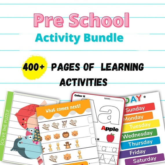 Preschool Curriculum 400 Printable Preschool Worksheets - Etsy