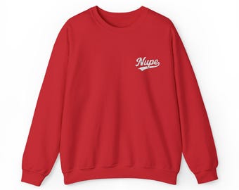 Nupe Embroidered Crewneck Sweatshirt, Kappa Alpha Psi Fraternity Sweater, Nupe Apparel Gift, Crimson Greek Crewneck, Nupe Winter Style