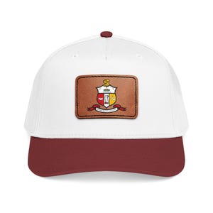 Gorra de béisbol con parche de cuero de Kappa Alpha Psi