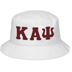 Kappa Alpha Psi Bestickter Fischerhut, Nupe Geschenk, 3-Buchstaben-Design, Sommerkopfbedeckung, Brüderlichkeitskleidung, Baseball-Schriftart, griechisches Lebenszubehör
