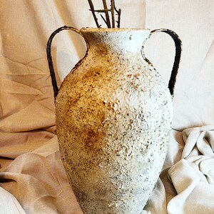 17&quot; Height Hand Painted Texturized Effect Vessel {Created Object}